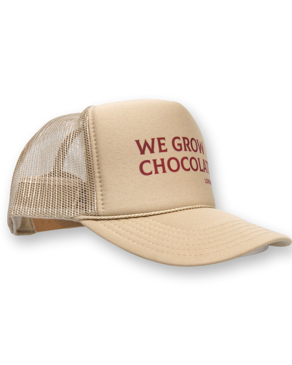 We Grow Chocolate Trucker Hat - Khaki