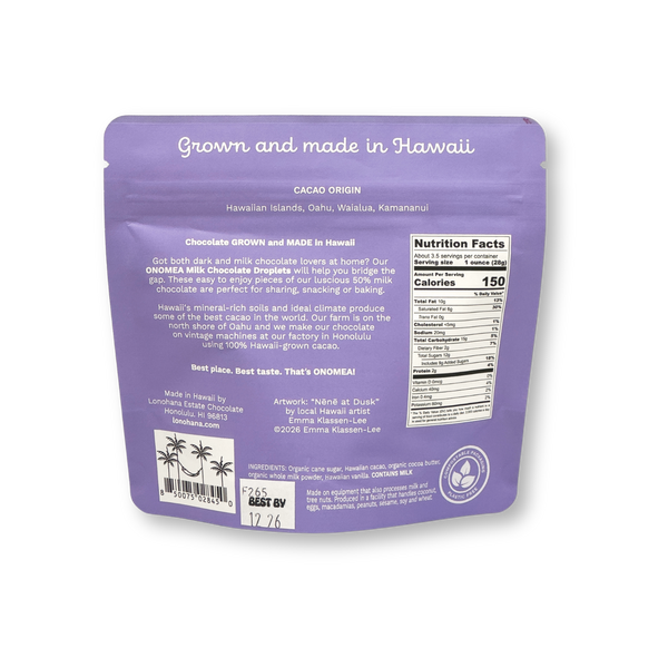 Onomea Milk Chocolate Droplets