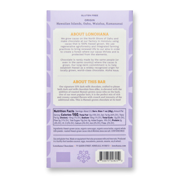 Hawaiian Milk Chocolate with Nibs