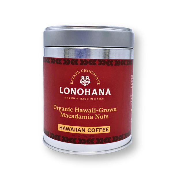 Lonohana Coffee Chocolate Covered Macadamia Nut Tin