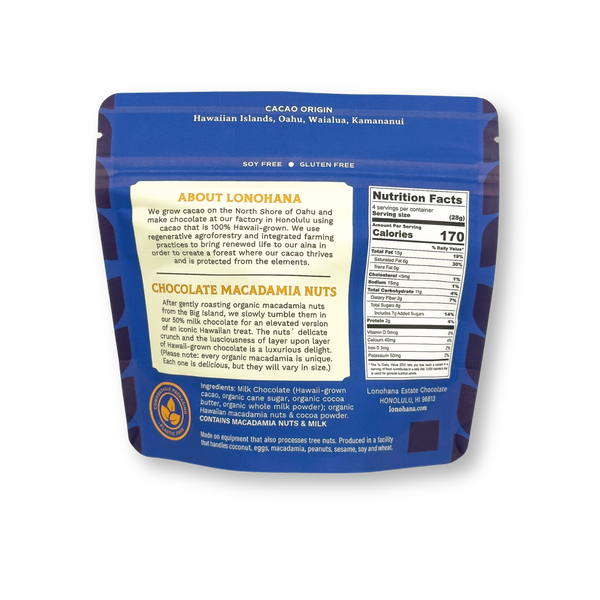 Lonohana Milk Chocolate Covered Macadamia Nut Pouch