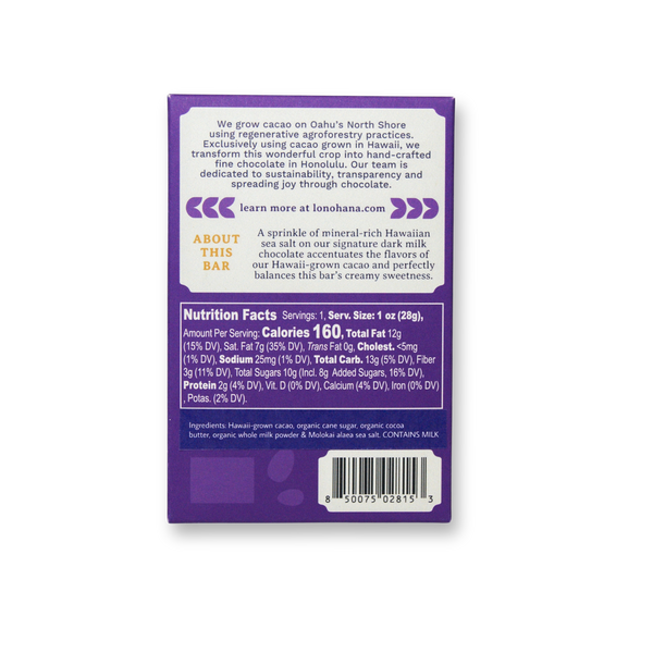 Mini Hawaiian Milk Chocolate with Sea Salt