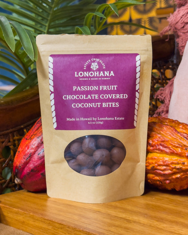 Lonohana Passion Fruit Chocolate Covered Coconut Bites